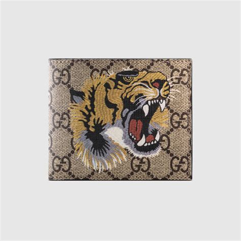 fake gucci tiger supreme wallet|Gucci wallet men tiger.